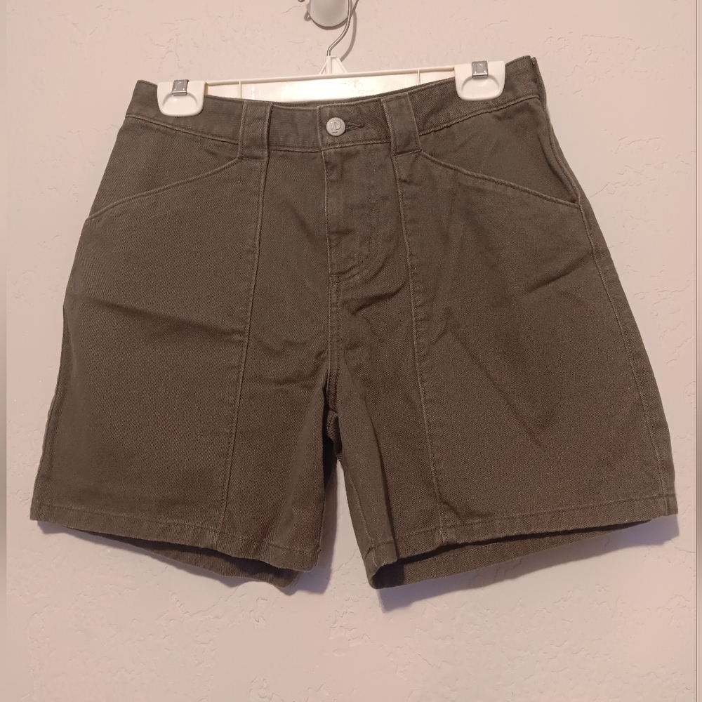 Patagonia Women Shorts Olive Green Sz4 Organic Cotton